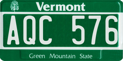 VT license plate AQC576