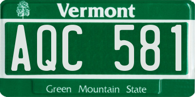 VT license plate AQC581