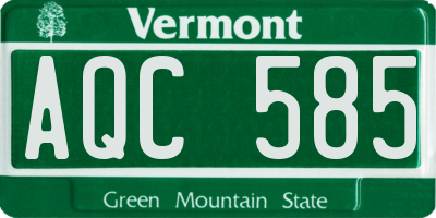 VT license plate AQC585