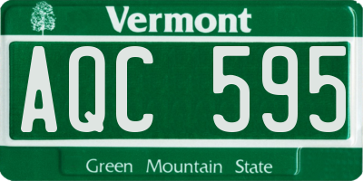 VT license plate AQC595