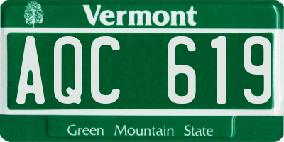 VT license plate AQC619