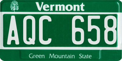 VT license plate AQC658