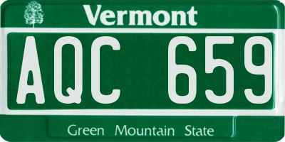 VT license plate AQC659