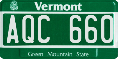 VT license plate AQC660