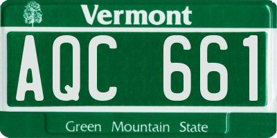 VT license plate AQC661