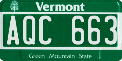 VT license plate AQC663