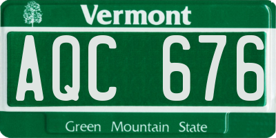 VT license plate AQC676