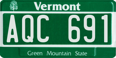VT license plate AQC691