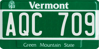 VT license plate AQC709
