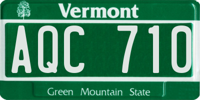 VT license plate AQC710