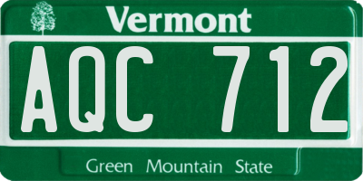 VT license plate AQC712