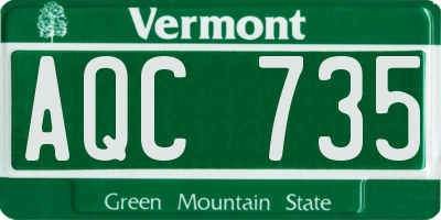 VT license plate AQC735