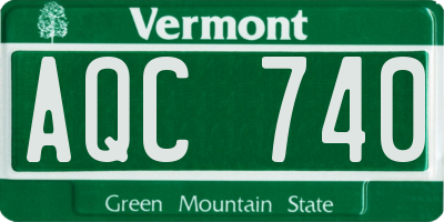 VT license plate AQC740