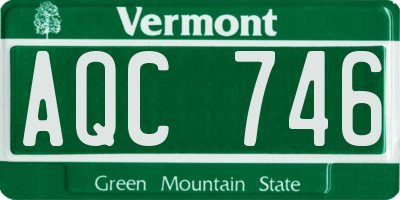 VT license plate AQC746