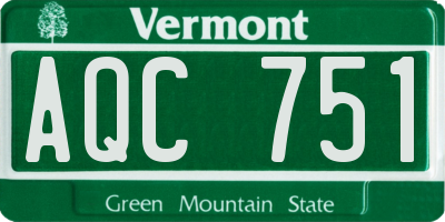 VT license plate AQC751
