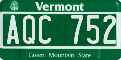 VT license plate AQC752