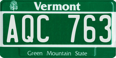 VT license plate AQC763