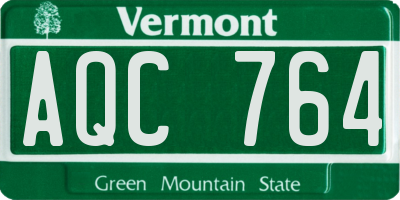 VT license plate AQC764
