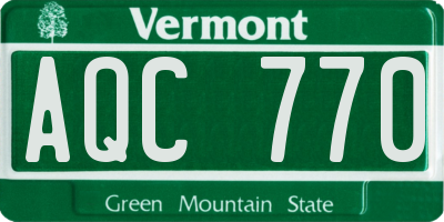 VT license plate AQC770