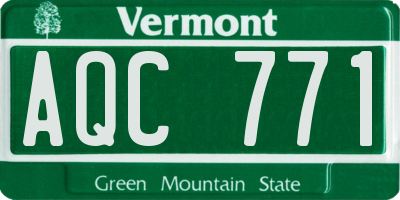 VT license plate AQC771
