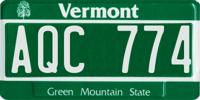 VT license plate AQC774