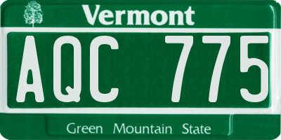VT license plate AQC775