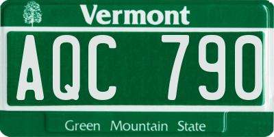 VT license plate AQC790