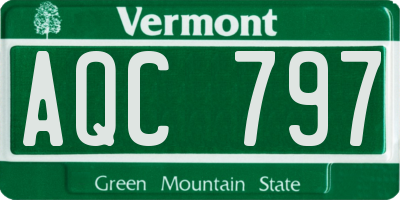 VT license plate AQC797