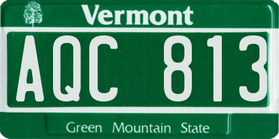 VT license plate AQC813