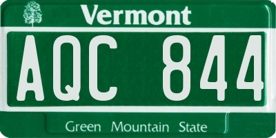 VT license plate AQC844