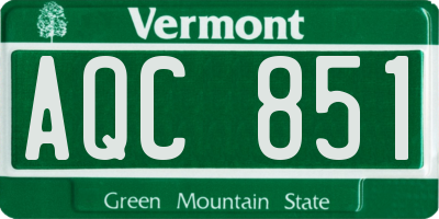 VT license plate AQC851