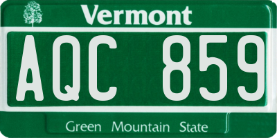 VT license plate AQC859