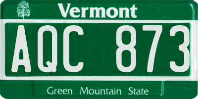 VT license plate AQC873