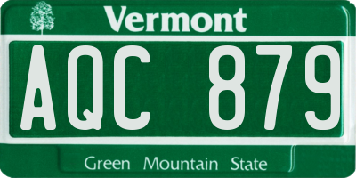 VT license plate AQC879
