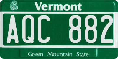 VT license plate AQC882