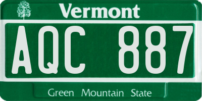 VT license plate AQC887