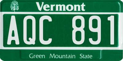VT license plate AQC891