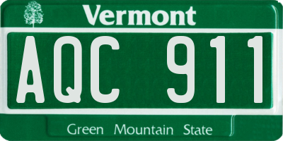 VT license plate AQC911