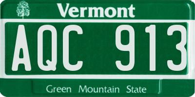 VT license plate AQC913