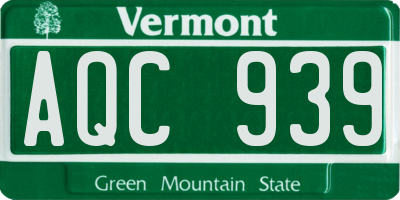 VT license plate AQC939