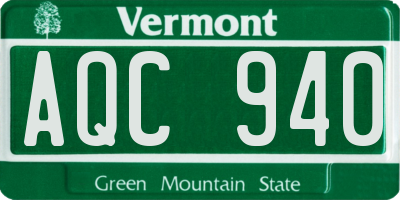 VT license plate AQC940