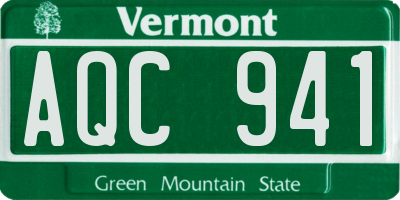 VT license plate AQC941