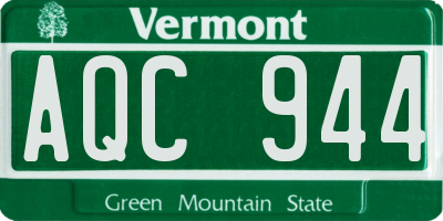 VT license plate AQC944