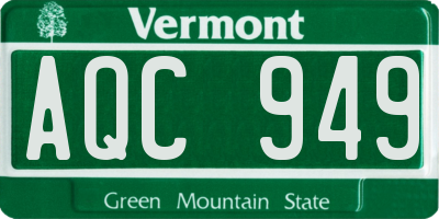 VT license plate AQC949