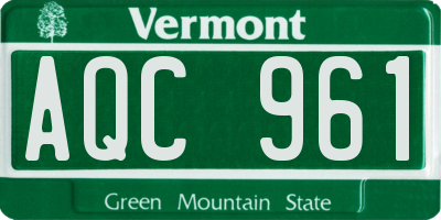 VT license plate AQC961