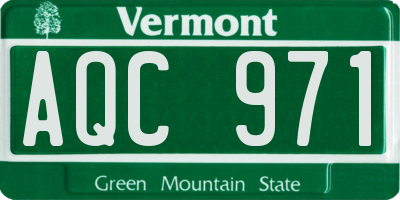 VT license plate AQC971
