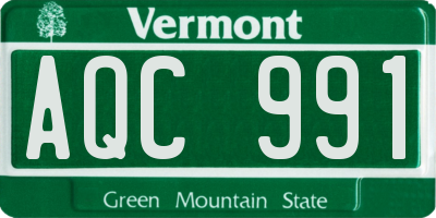 VT license plate AQC991