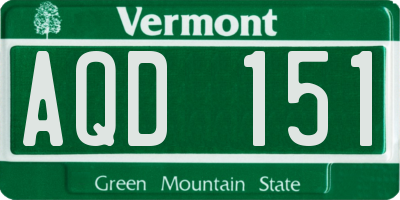 VT license plate AQD151