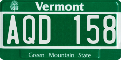 VT license plate AQD158