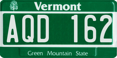 VT license plate AQD162